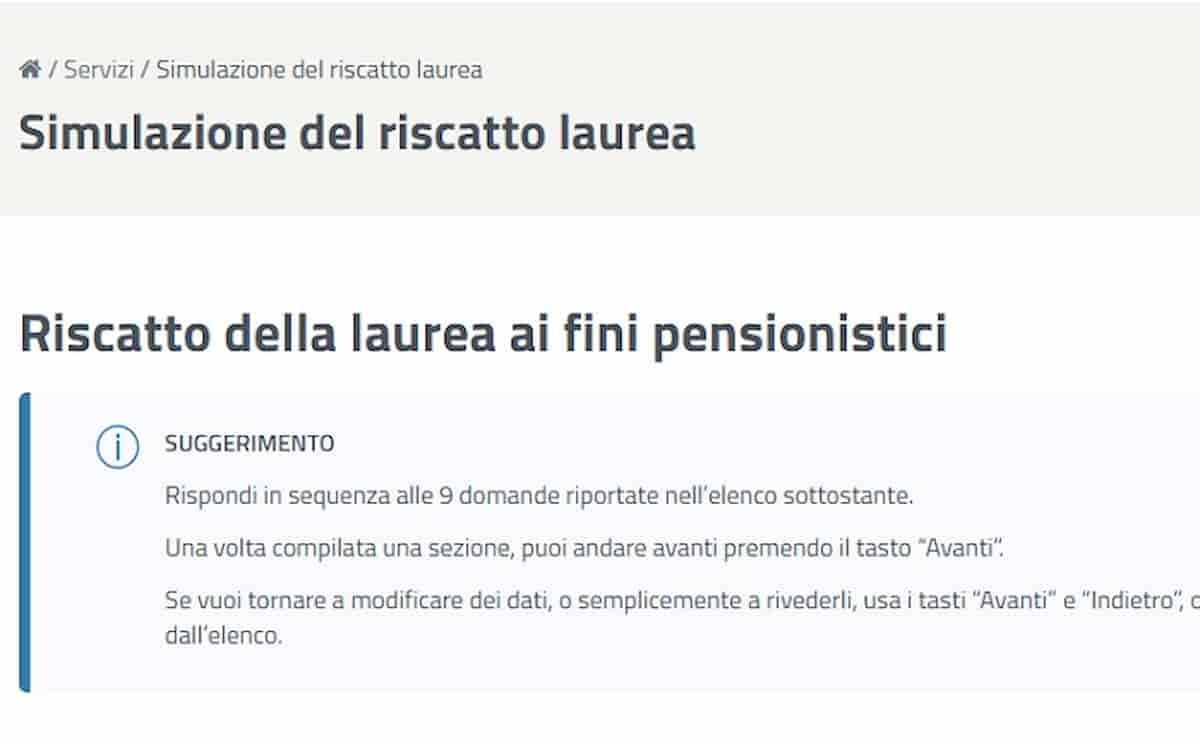 Inps, simulatore riscatto laurea: calcola quanto ti viene a costare con il sistema agevolato