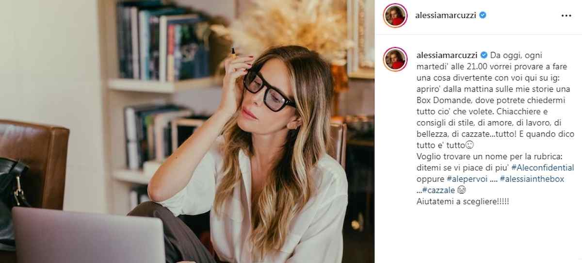 alessia marcuzzi, foto instagram