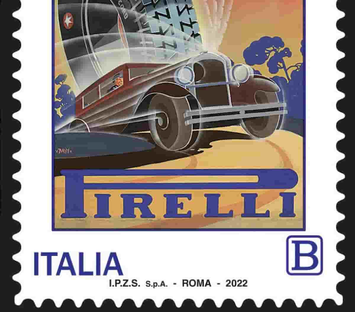 Poste Italiane, emesso francobollo per celebrare Pirelli a 150 anni dalla fondazione FOTO