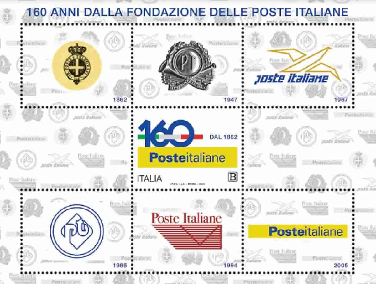Poste Italiane compie 160 anni: ecco il francobollo commemorativo