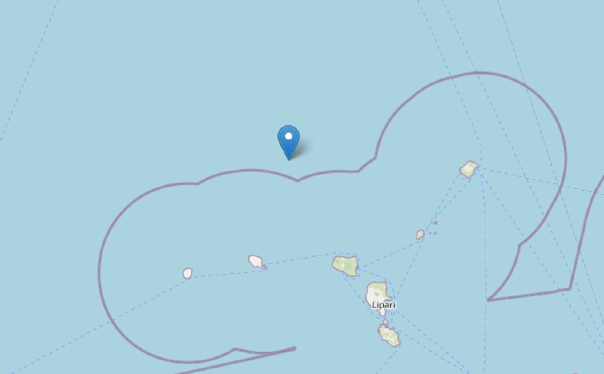 Terremoto Sicilia, scossa di magnitudo 3,6. Epicentro al largo delle isole Eolie