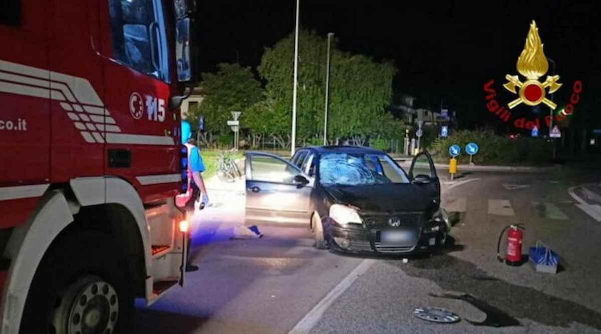 L'auto che ha travolto ed ucciso Giovanni