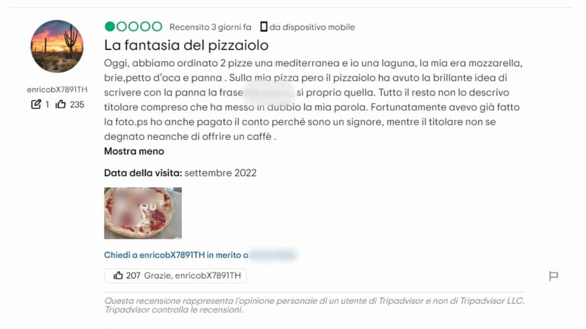 Caorle bestemmia PIZZA