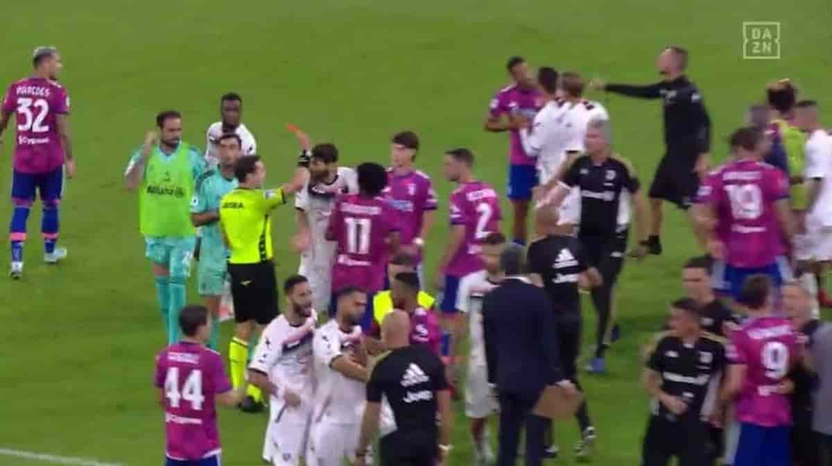Juventus-Salernitana rissa