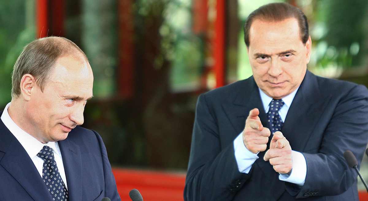 Vladimir Putin e Silvio Berlusconi (Ansa)