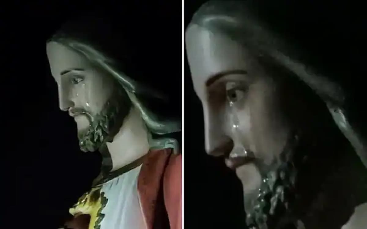 statua cristo piange stupinigi