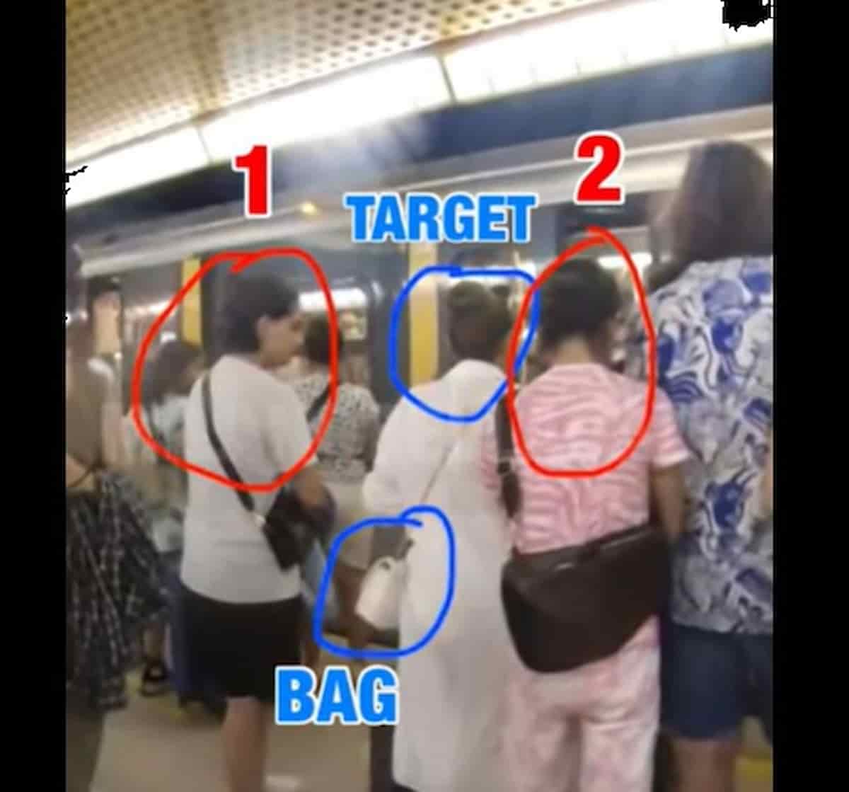 video borseggiatrici metro milano