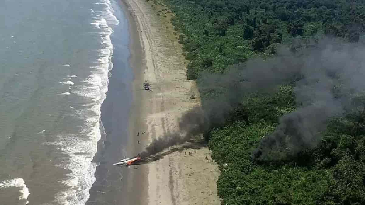 incidente aereo colombia bambini