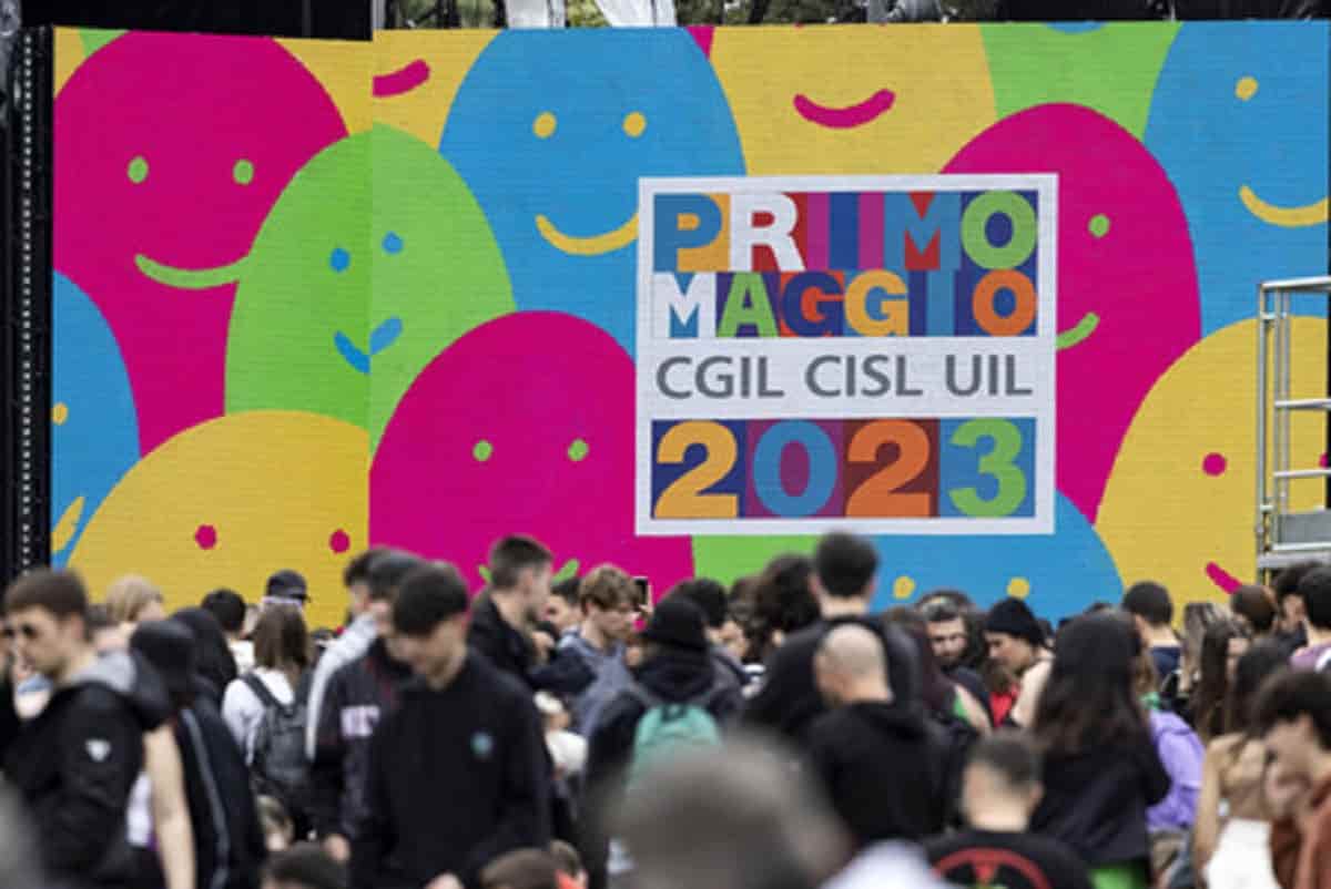 Il concerto del primo maggio, foto Ansa