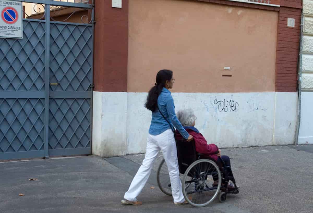 badante pensione vedova morta