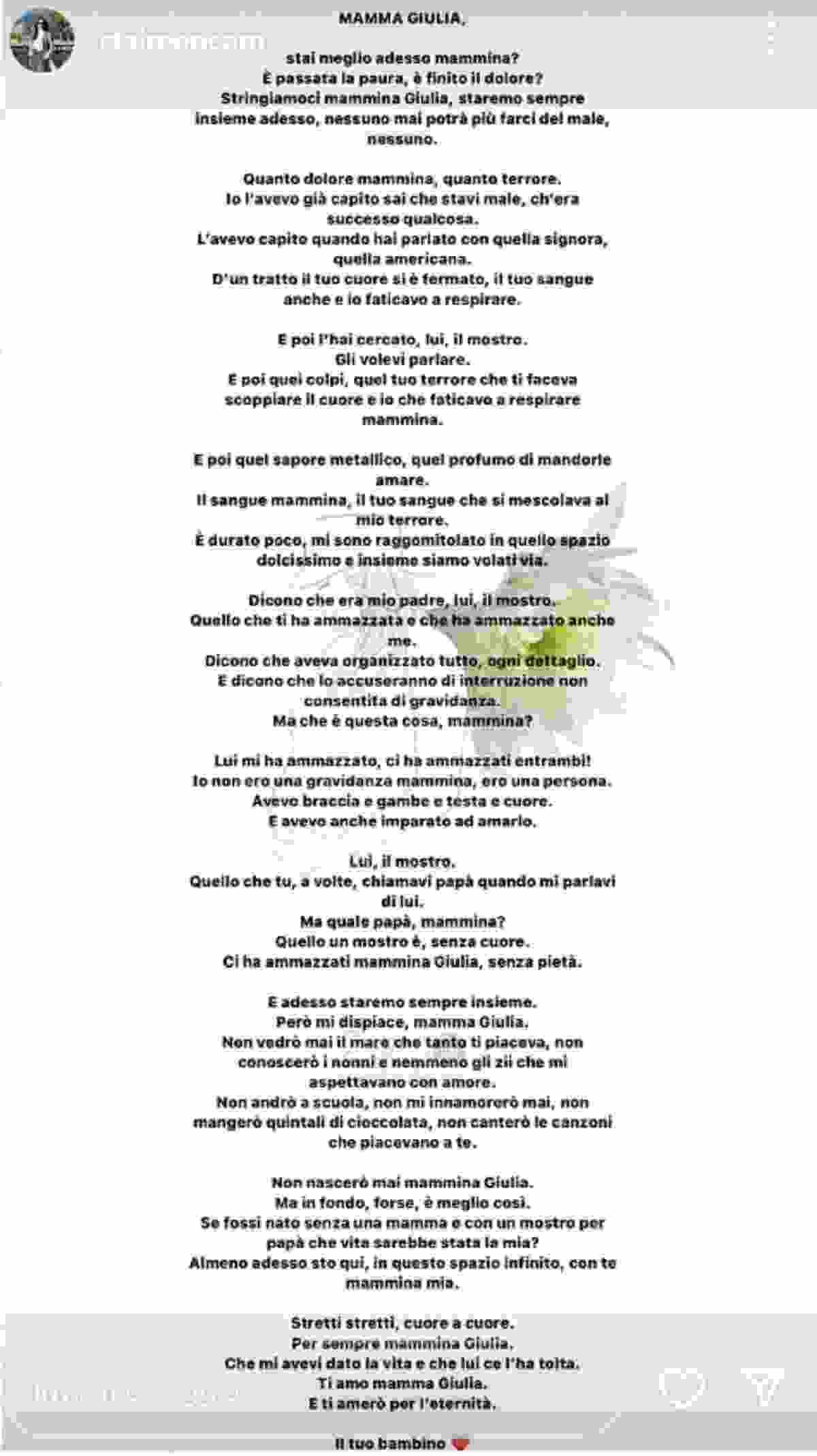 lettera_chiara_tramontano_figlio_mai_nato