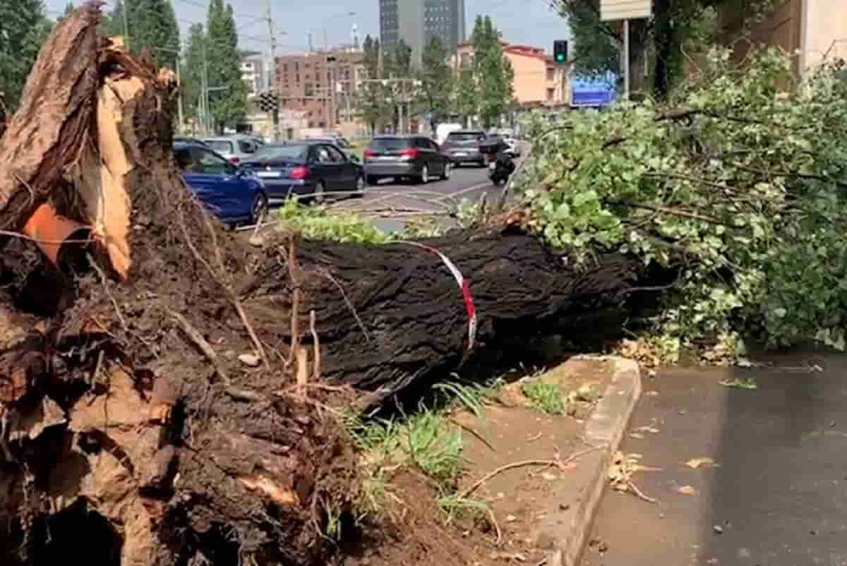Maltempo Milano, foto Ansa