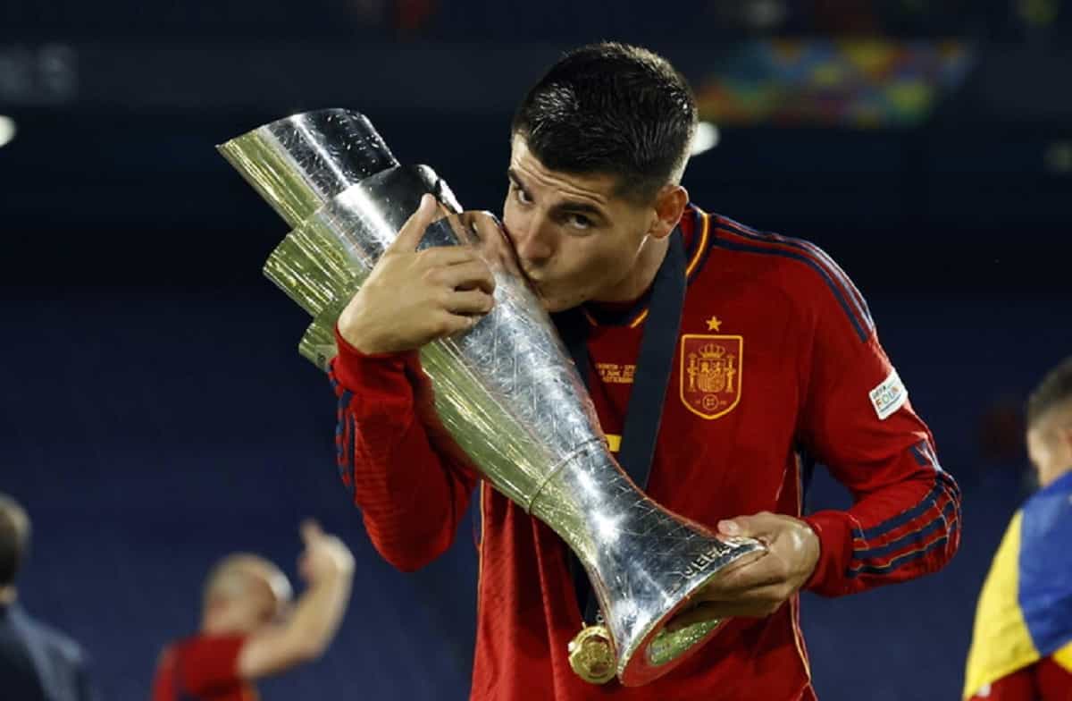 Calciomercato Roma, foto Ansa di Alvaro Morata