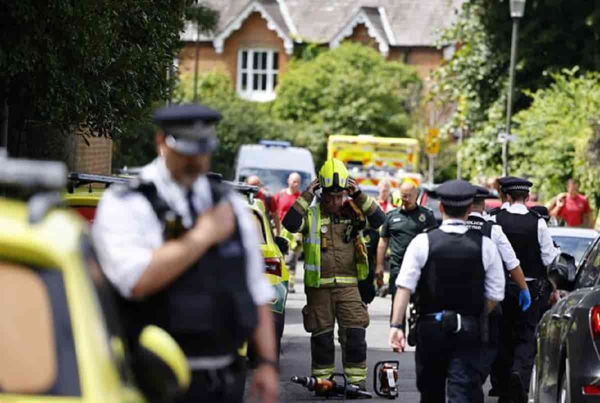 Auto contro scuola a Wimbledon, foto Ansa