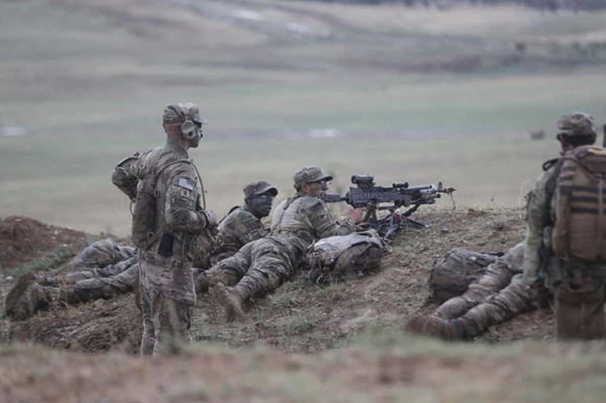 L'esercitazione Nato, foto Ansa