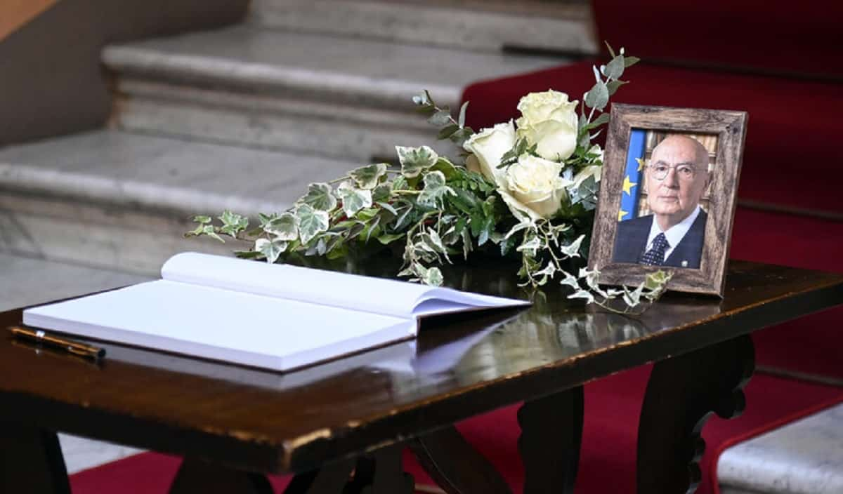 Funerale di Napolitano, foto Ansa