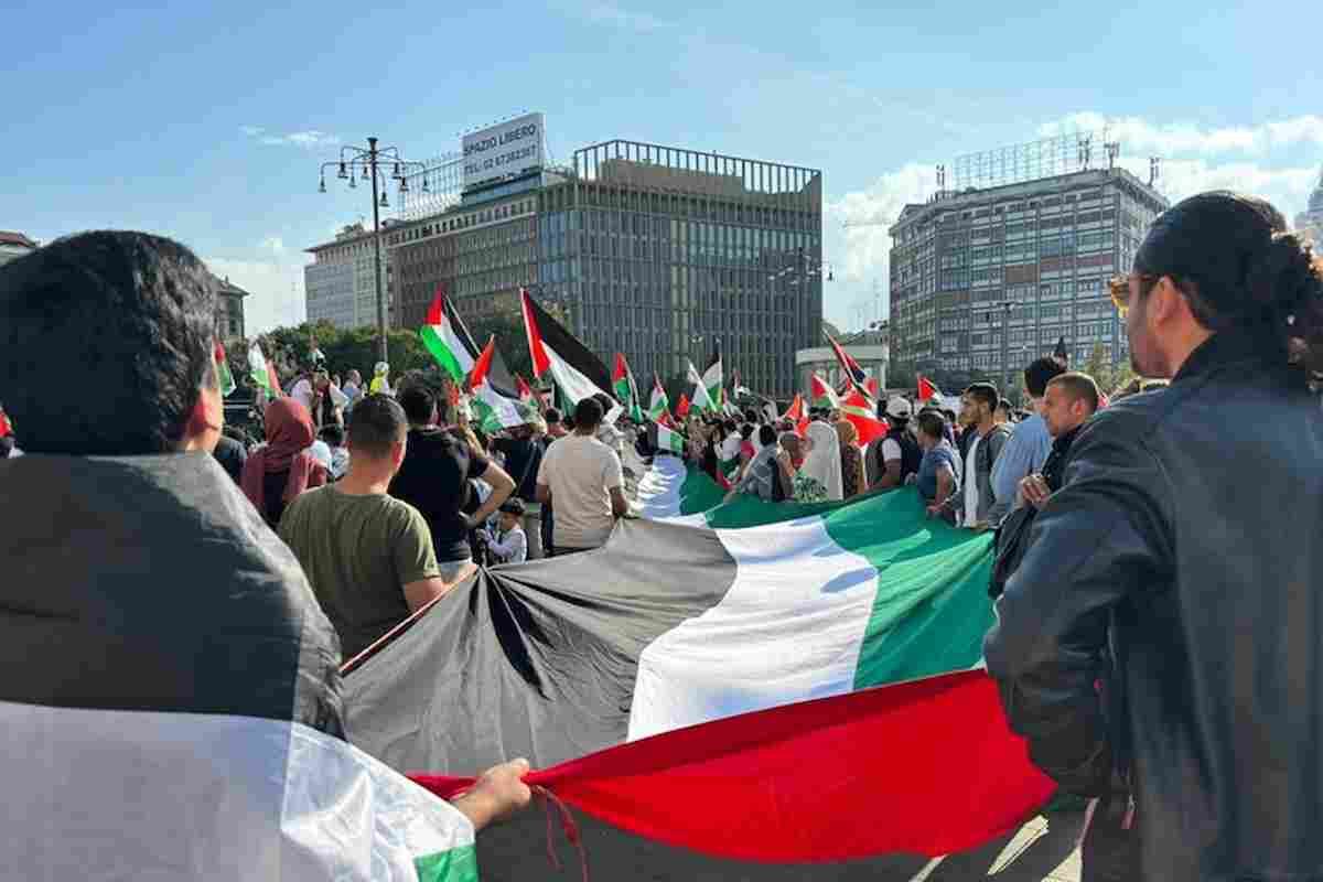 corteo pro gaza a milano