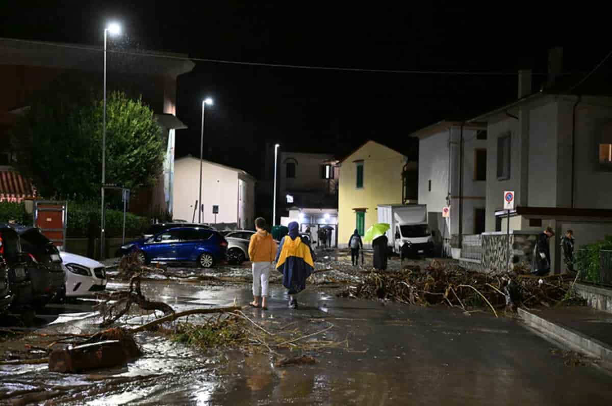Alluvione in Toscana, foto Ansa
