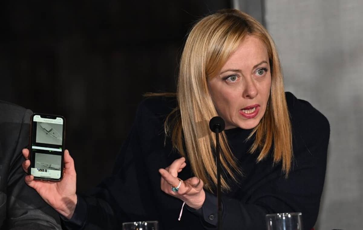 Lo scherzo telefonico a Giorgia Meloni, foto Ansa