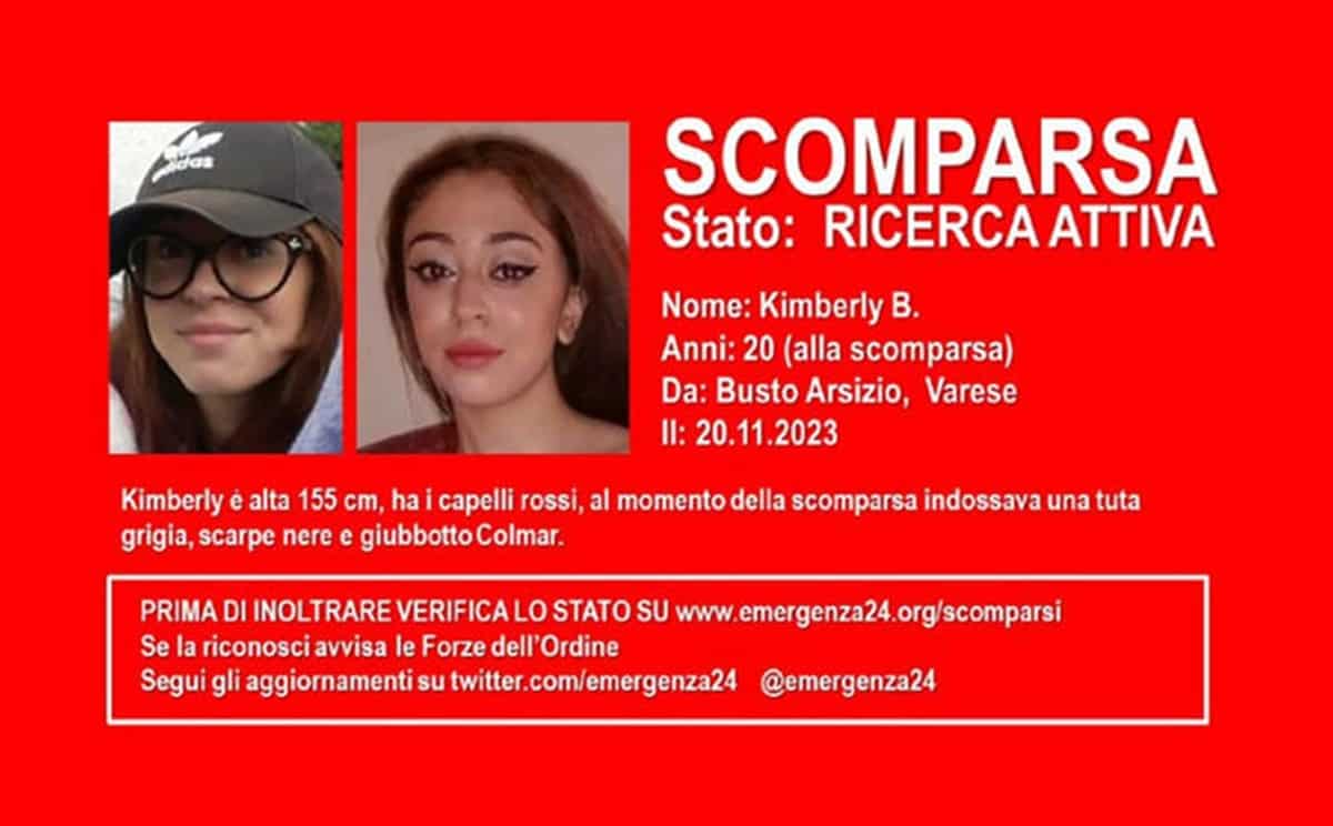 Kimberly Bonvissuto, ancora nessuna traccia. Tutto quel poco che si sa sulla scomparsa della 20enne. Foto Ansa