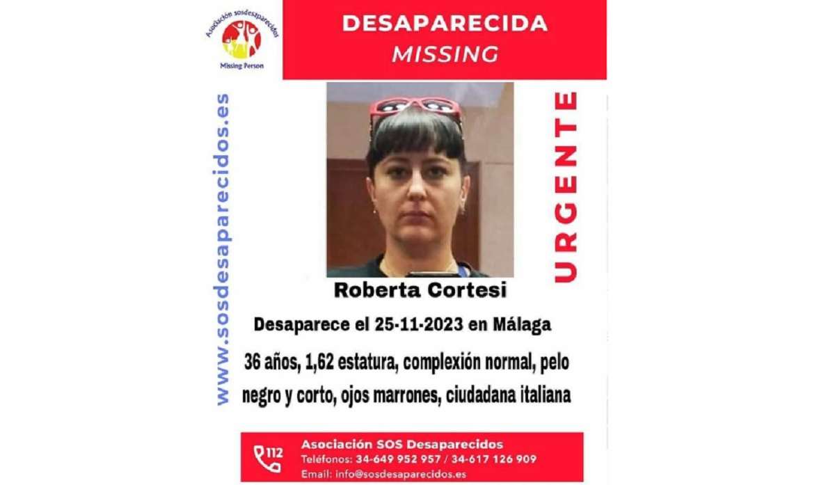 roberta cortesi scomparsa a malaga