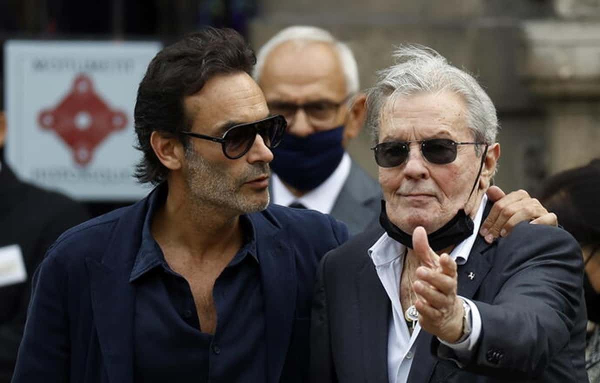 Anthony Delon con il padre, foto Ansa