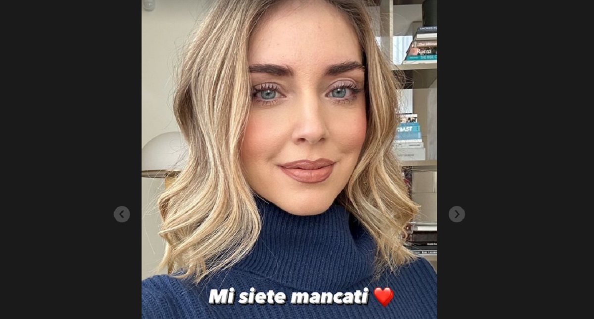 Chiara Ferragni in una storia su Instagram