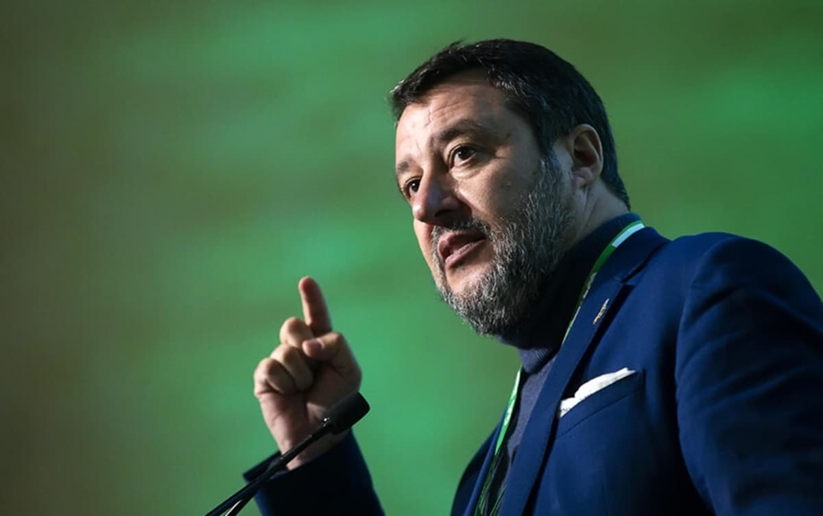 Matteo Salvini, foto Ansa