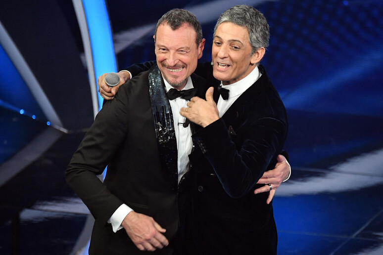 Amadeus e Fiorello a Sanremo 2024