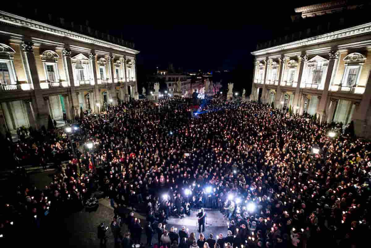 La fiaccolata bipartisan di Roma macchiata dai soliti gufi, si è depotenziato il dato politico