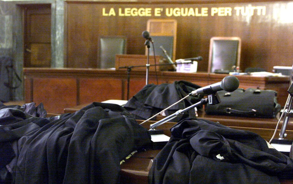 L'aula di un tribunale, foto d'archivio Ansa
